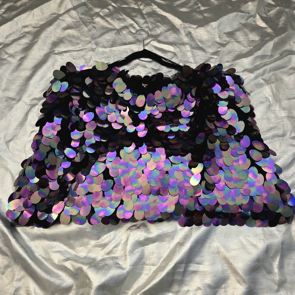Iridescent Sequin Cape